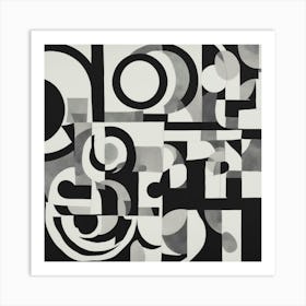 Black and White Abstract Art 19 Art Print