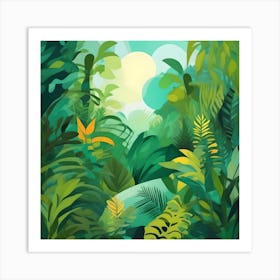 Tropical Jungle Background Art Print