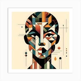 Abstract Portrait Of A Woman 19 Art Print