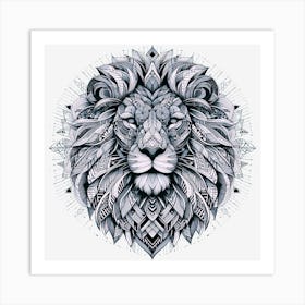 Lion Head Art Print