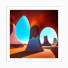 Desert Landscape 13 Art Print