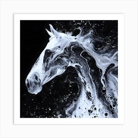 Liquid Horse Abstract Portrait 1 Art Print