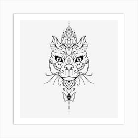 Cat Mandala Art Print