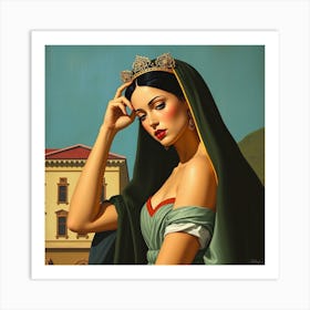 Woman With A Crown Art Print