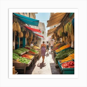 Egyptian Market Art Print Art Print