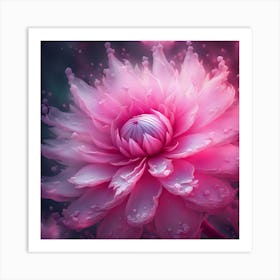 Pink Lotus Flower Art Print