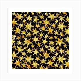 Shiny Glitter Stars Art Print