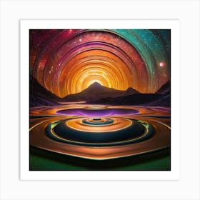 Spotted Lake, centered, symmetry, painted, intricate, volumetric lighting, beautiful, rich deep colors masterpiece, sharp focus, ultra detailed Art Print