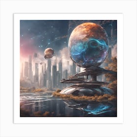 Futuristic City Art Print