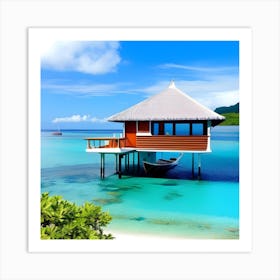 Hut On The Beach 1 Art Print