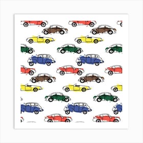 Cars Pattern Art Print