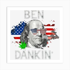 Limited Edition Ben Drankin Funny 4th Of July Benjamin Art Print