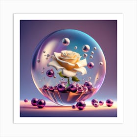 Rose In A Bubble Art Print