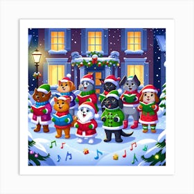 Christmas Choir Art Print