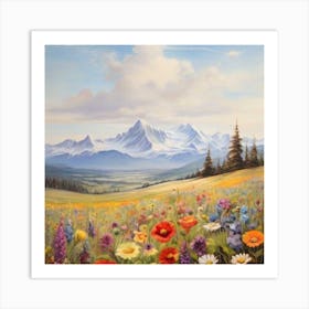 Wildflowers In The Mountains Art Print