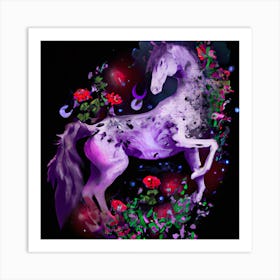 Purple Horse (1) Art Print