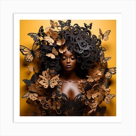 Butterfly Woman 5 Art Print