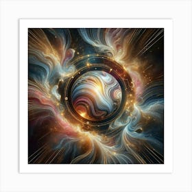 Radiant Mysterious Marble Light: Multicolor marble 6 Art Print