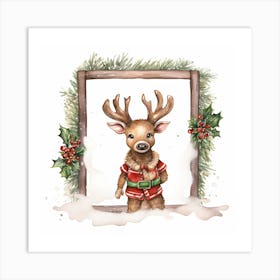 Reindeer Frame Art Print