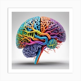 Colorful Brain 2 Art Print