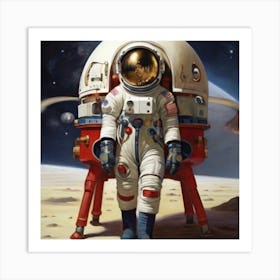 Astronaut In Space 1 Art Print