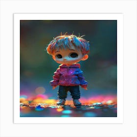 Little Boy With Confetti Art Print