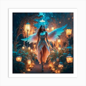 Angel In The Forest Art Print