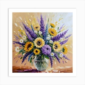 Sunflowers In A Vase 1 Art Print