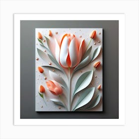 3d Tulips 1 Art Print