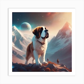 St Bernard 42 Art Print