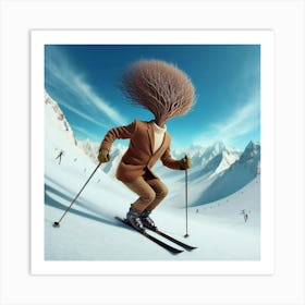 Skier'S Head Art Print