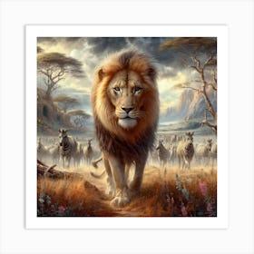 Lion Of The Savannah Art Print