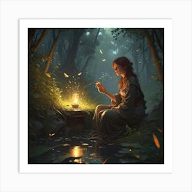 Fairy In The Forest 3 Art Print