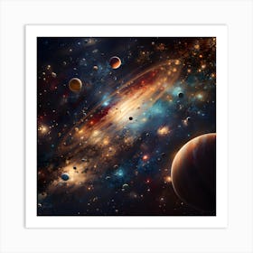 Planets In Space 1 Art Print