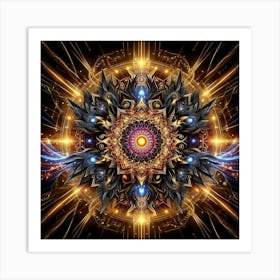 Psychedelic Mandala Art Print