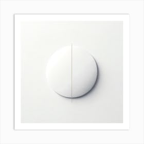 White Circle Art Print