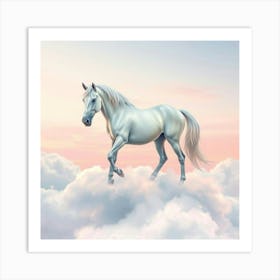 Horse In The Clouds 10 Art Print