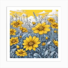 Sunflowers 1 Art Print