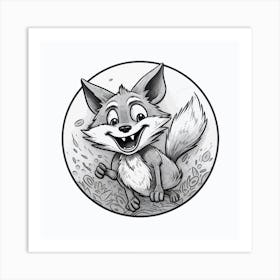 Fox Drawing 2 Art Print