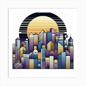 City Skyline Art Print