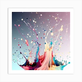 Abstract Paint Splash Art Print