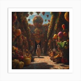 Colombian Festivities Perfect Composition Beautiful Detailed Intricate Insanely Detailed Octane Re (25) Art Print