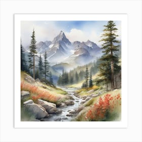 Mountain Stream 17 Art Print
