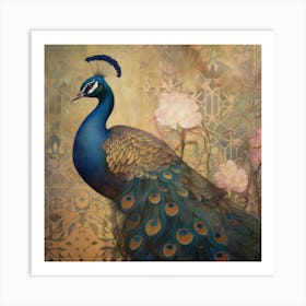 Peacockklimt Art Print