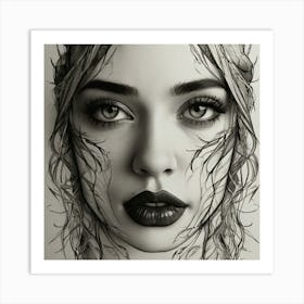 Portrait Of A Woman 4 Art Print