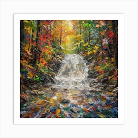 Waterfall In The Forest 1 Art Print