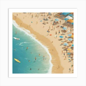 Day At The Beach 6 Art Print