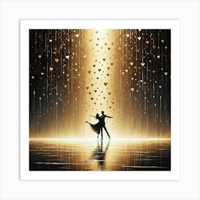 Dancers In The Rain Art Print