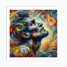 Abstract Of A Man Art Print