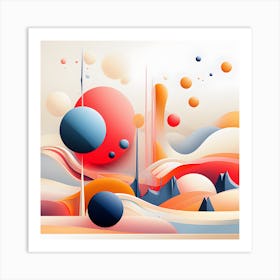 Serene Dawn: Abstract Art in Pastel Hues Art Print